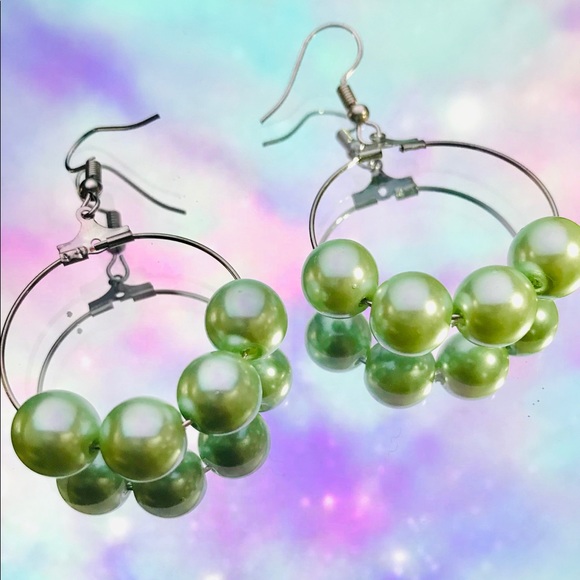 Pearl hoop earrings - Picture 1 of 1
